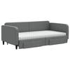 VidaXL Daybed with Trundle and Drawers Dark Grey 100x200 Cm Fabric 3196876