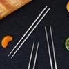 Многоразовые столовые палочки из нержавеющей стали для дома, круглые металлические палочки для суши, кухонная посуда, столовые приборы