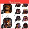 Изолированная сумка для ланча Five Nights At Freddy's большой вместимости с сетчатым карманом