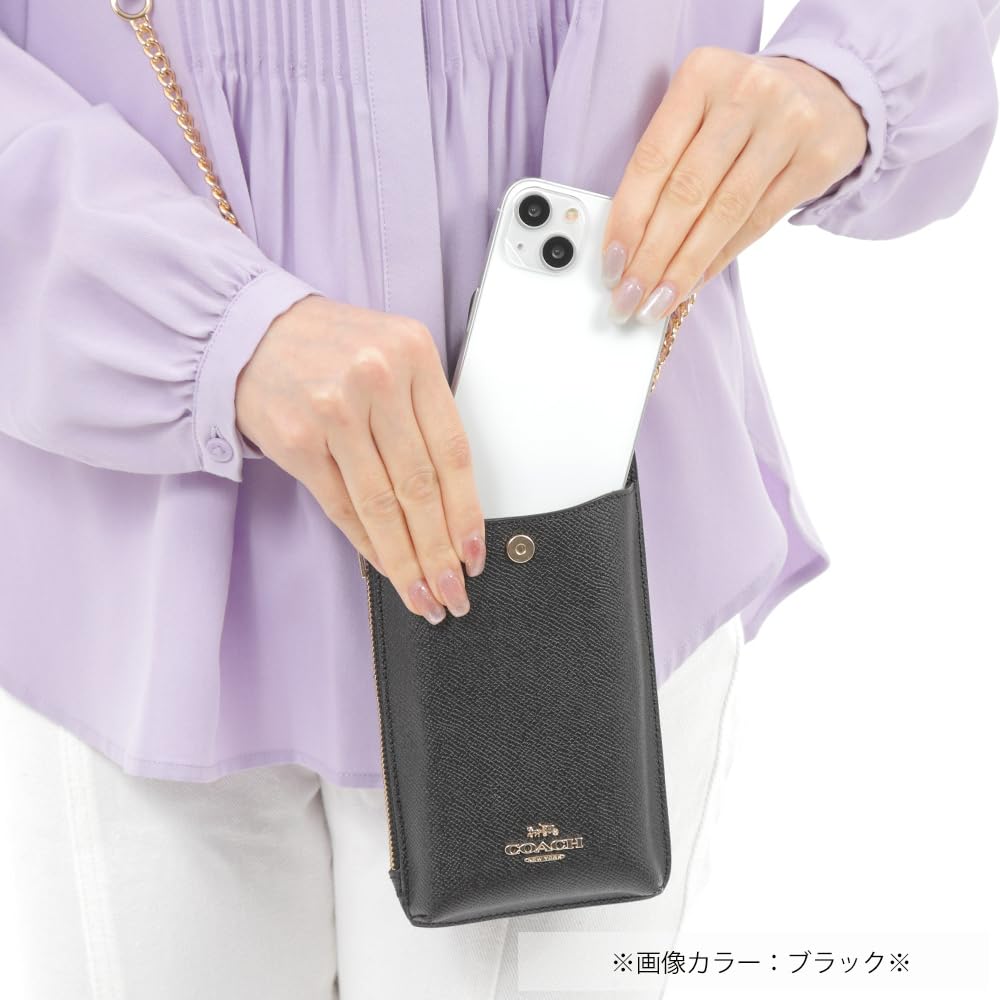 Bag Smartphone Bag Outlet Shoulder Bag Smartphone Shoulder Crossbody C7397 C6884 [Coach] Women's (Black) [Product]