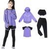 Sportswear for Yoga Training Running Top and Fitness Long Short Short Size 150 [HYJEAL] Children's Girls, Wear, Wear, Wear, Bottoms, 4-Piece Set,