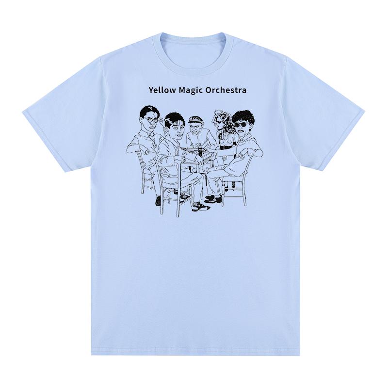 Yellow Magic Orchestra YMO Tshirt Haruomi Hosono Ryuichi Sakamoto Kraftwerk Cotton Men T shirt New Tee Tshirt Womens Tops