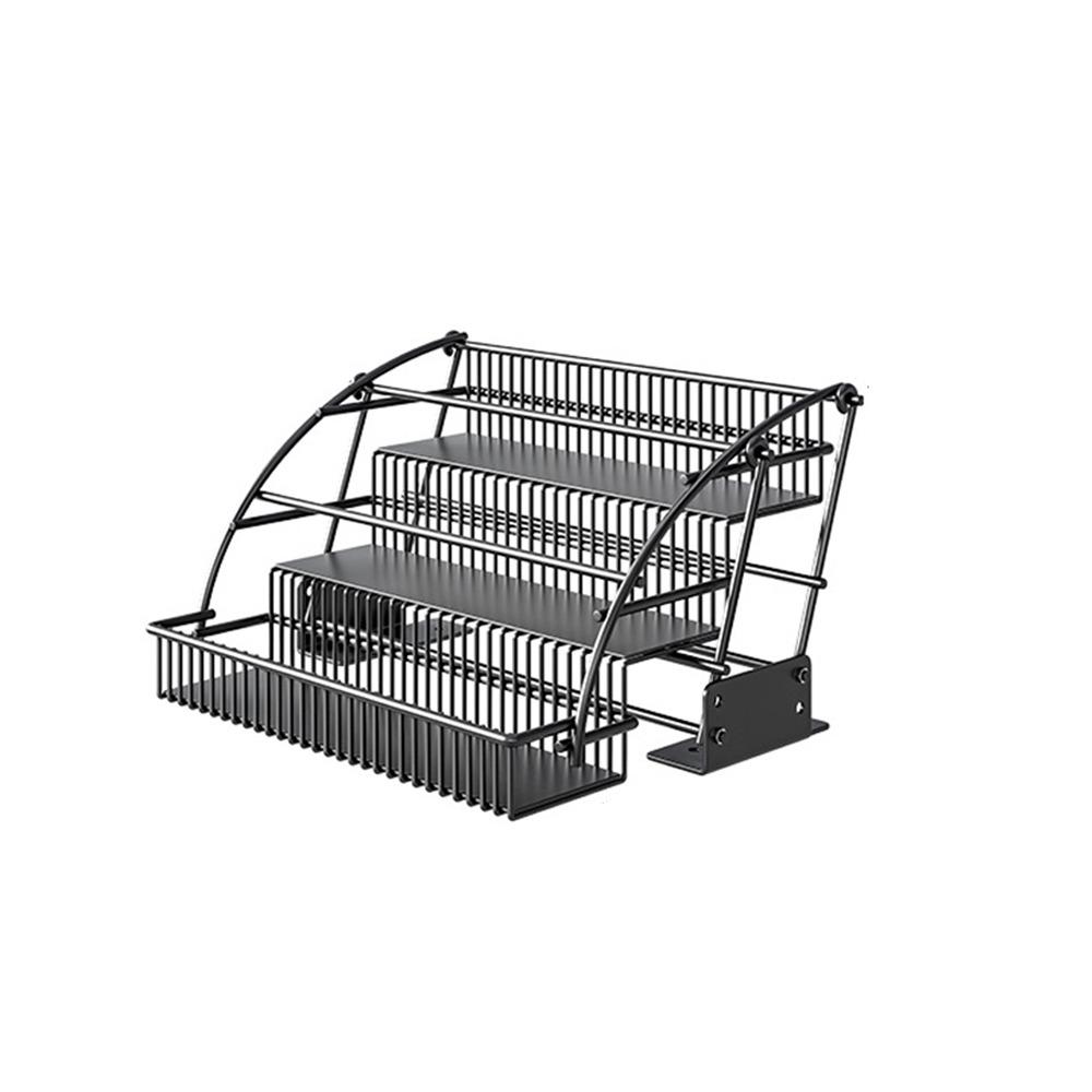 Компактная выдвижная полка для специй, навесной шкаф, углеродистая сталь, выдвижная корзина для бутылок с приправами, кладовая