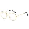 Retro Literary Slimming Face Glasses Frame Fashion Flat Lens Ultra Lens Light Metal Comfortable Versatile Geometry