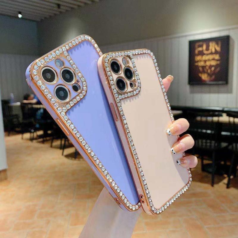 Мягкий чехол с блестящими бриллиантами и кристаллами для iPhone 15, 14, 13, 12, 11 Pro max/Samsung S22 S21 S23 Ultra A13 A23 A33 A53 A12 A22 A32 A52 A14 A54, мягкий чехол из ТПУ
