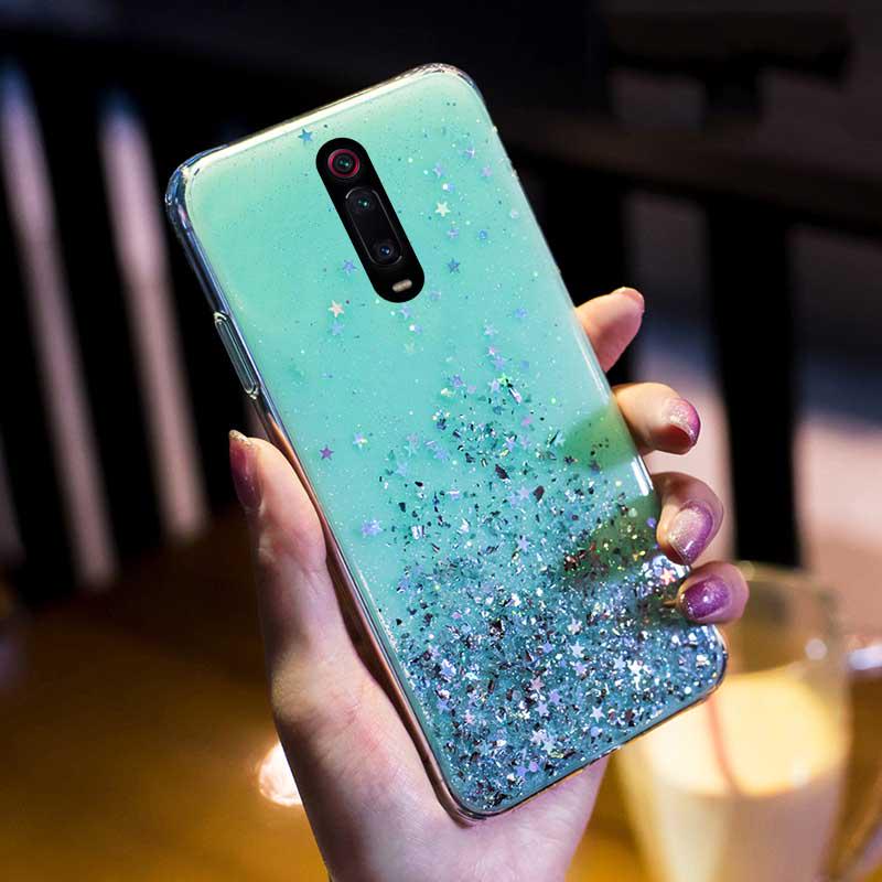 Чехол для телефона для Xiaomi Redmi 9 9A 9C Чехлы Блестящая Блестящая Обложка Xiaomi Redmi Note 11 9 10 Pro 10S 9S Poco X3 NFC Pro F3 M3 Чехлы