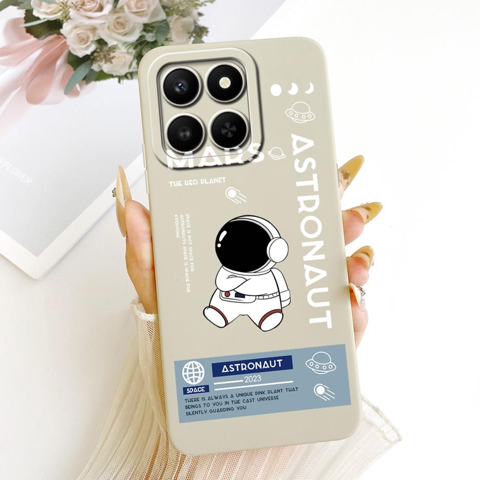 Чехол для Honor X7d LGN-NX1 Милый Кот Астронавт Расписная Крышка Мягкий ТПУ Чехол для Телефона Для Honor 400 Smart HonorX7d 5G Задняя Крышка Coque