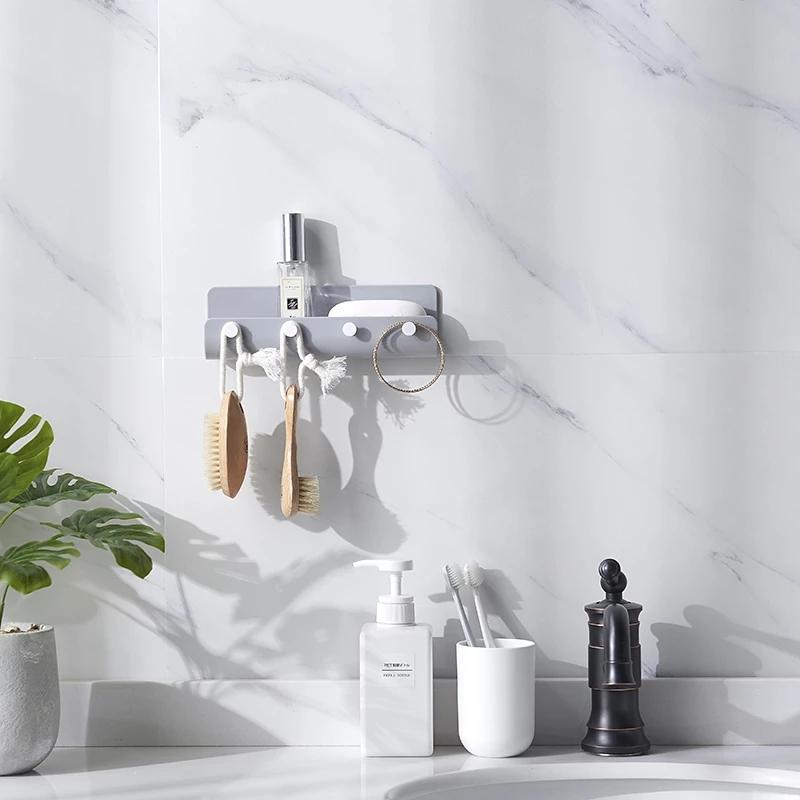 Настенный подвесной крючок для ключей, без отверстий, стеллаж для хранения на входе, крыльце, настенный стеллаж для хранения без следов гвоздей, многофункциональные крючки