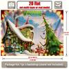 1pc Whoville 2D flat polyester Party Banner - Christmas themed wall decorations with snow houses and Christmas trees