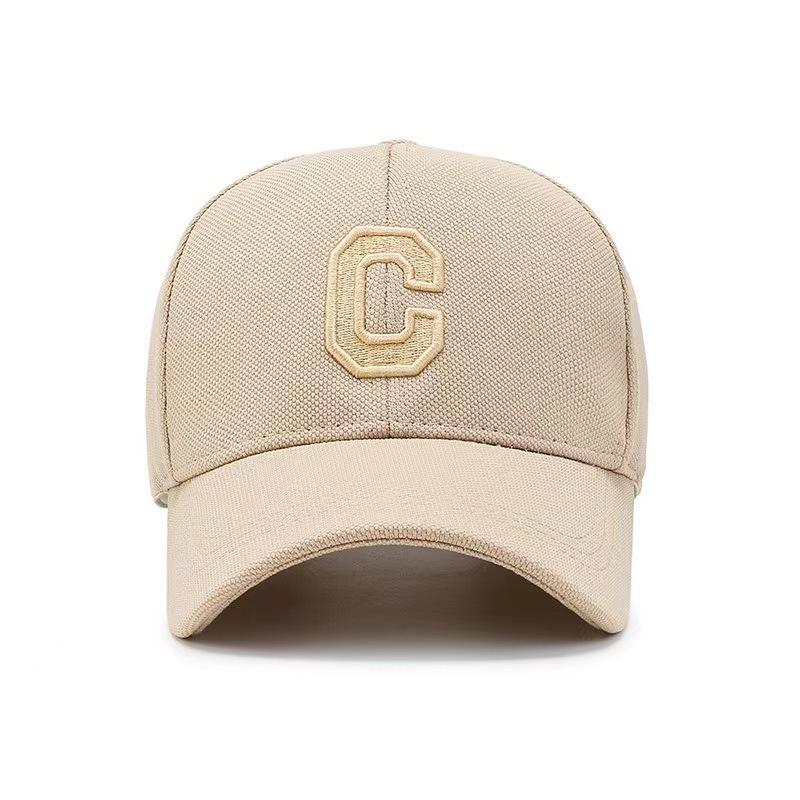 Простая бейсболка с вышивкой буквы C для мужчин и женщин, однотонная, регулируемая, солнцезащитная шляпа, унисекс, повседневная, в стиле хип-хоп, папина, тракерская кепка