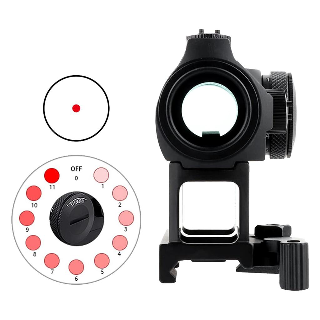 FOCUHUNTER 1x24 Magnification Monocular Camera Finder Red Dot Sight Riflescope with Lens Cap and Mount Adapter, Compact Telescope