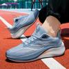 Студенческие кроссовки для гонок Пара повседневных кроссовок с сетчатой поверхностью, легкие спортивные туфли с амортизацией, дышащие кроссовки для марафона из углеродного волокна