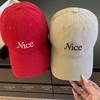 Letter Embroidery Sunshade Baseball Cap Women'S Spring Big Head Circumference Simple Fashion Wide Brim Cap