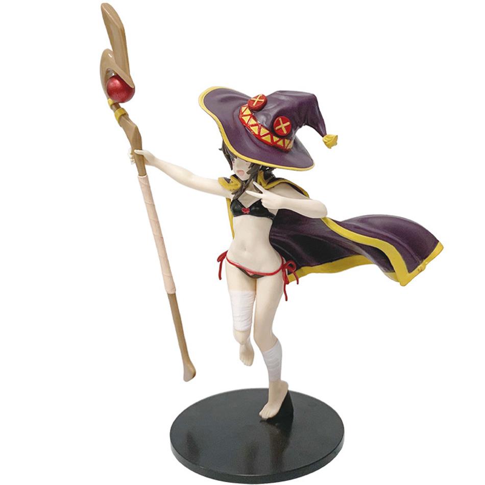 Аниме Благословение божье на этот чудесный мир 23 см Мегумин Экшн-фигурка Милая фигурка для девочек Рождественские/Хэллоуинские подарки