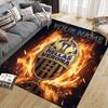 Custom Name Hellas Verona FC Flannel Pattern Square Carpet,Area Rug,Carpet Rug for Living Room Bedroom Sofa Playroom Decor,Non-slip Floor Mat