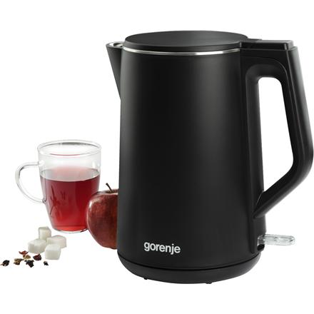 Gorenje | Kettle | K15DWBK | Electric | 2200 W | 1.5 l | Stainless steel | 360° swivel base | Black
