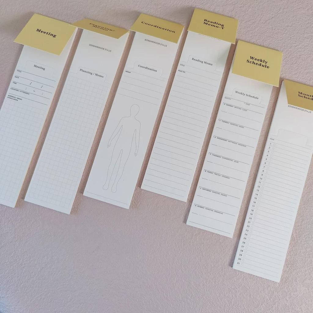 Japanese Minimalist Bookmark and Notepad for Reading Records