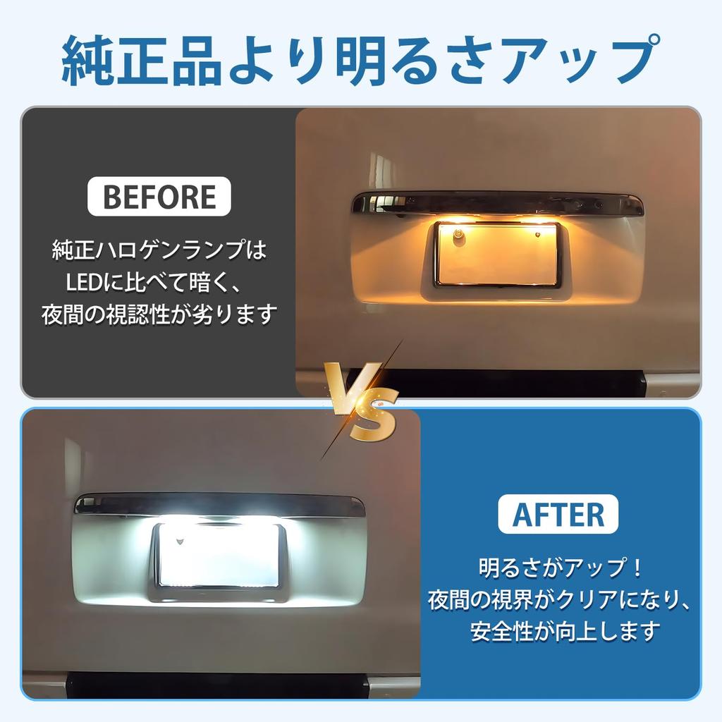 Virauto LED License Plate Light for Toyota Hiace 200 Series Compatible with All High Easy T10 License Plate Pure White 18 SMD 2835 Brighter Than