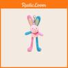 Cute Color Cartoon Blocked Rabbit Plush Toy Pendant With Ears Stretchable