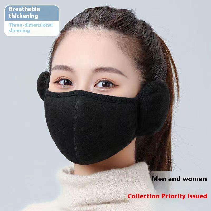 Осенне-зимняя теплая маска с флисовой подкладкой для защиты ушей, флисовая, мужская и женская, для верховой езды, ветрозащитная, холодная, дышащая