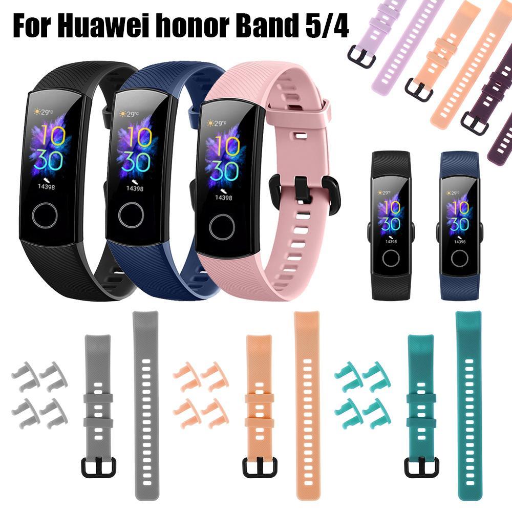Soft Bracelet Sports Watch Band Replacement Strap For Honor Band 5 4 Silicone