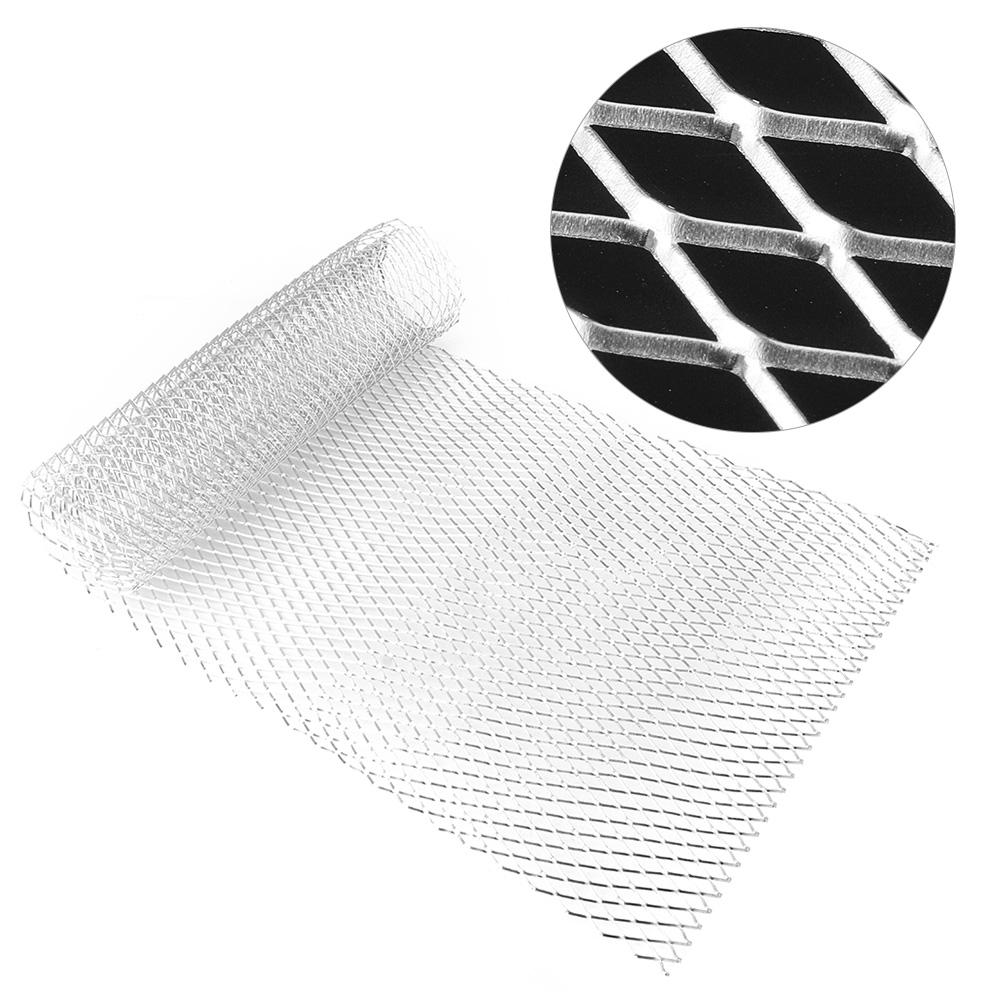 39.4x13 дюймов Универсальная алюминиевая сетка для автомобильной решетки, сетка для модификации решетки, серебристая