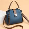 Luxury Splicing Handbag For Women PU Leather Bucket Shuolder Bag Fashion Handle Bag Brand Shopping Crossbody  Bag
