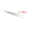 12-25Cm Silver Stainless Steel Tweezers Forceps Straight Tip Tweezer Tool