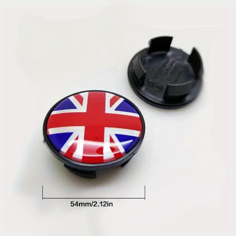 4Pcs 54mm Car Wheel Center Hub Cap Rim Covers UK Flag Badge For Mini JCW S One Countryman R50 R55 R56 R57 R58 Auto Accessories