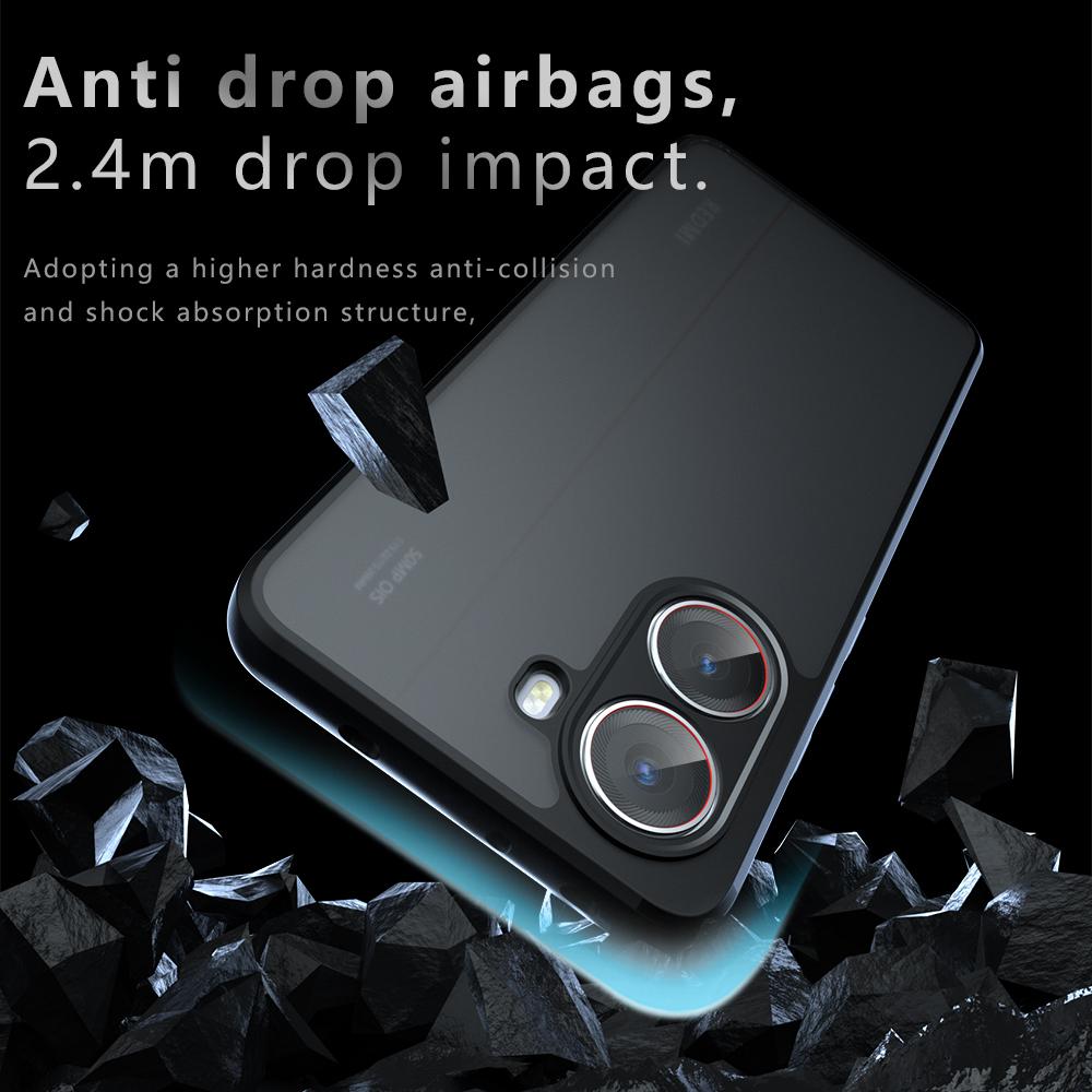 For Xiaomi Redmi Turbo 4 5G/Poco X7 Pro 5G Case Skin-Touch TPU + PC Matte Phone Back Cover, Transparent Black