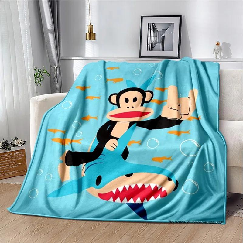 P-Paul Frank-k Фланелевое Портативное Одеяло для Детского Пикника в Гостиной Спальне Диване Кровати Идеальный Подарок на День Рождения