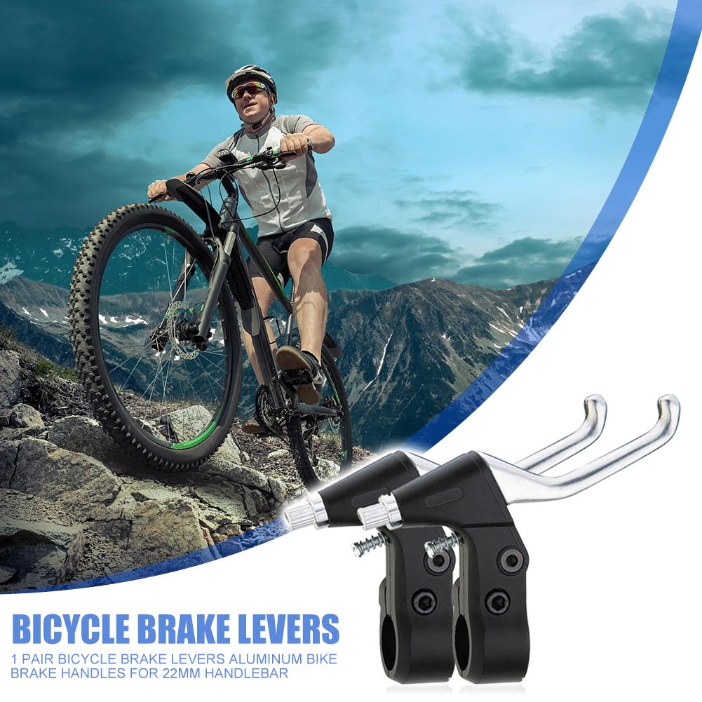 1 Pair Aluminum Bicycle Brake Levers Universal for 22mm Handlebar Bike Parts