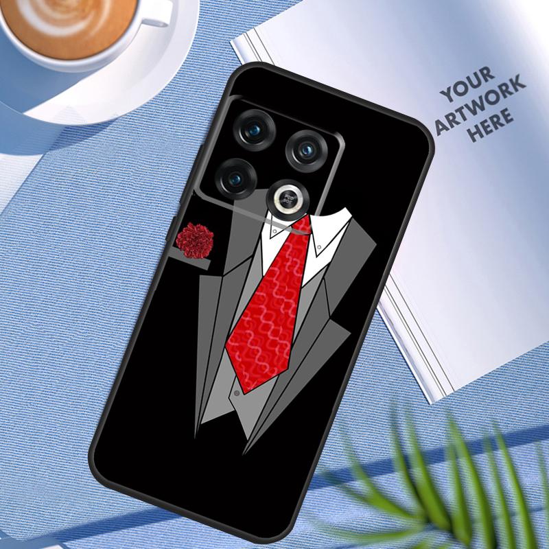 Чехол-портфель для костюма и галстука для OnePlus 12 11 12R 10 9 Pro 10R 9R 8T 10T Nord 2 2T CE 3 Lite CE4 N10 N20 N30