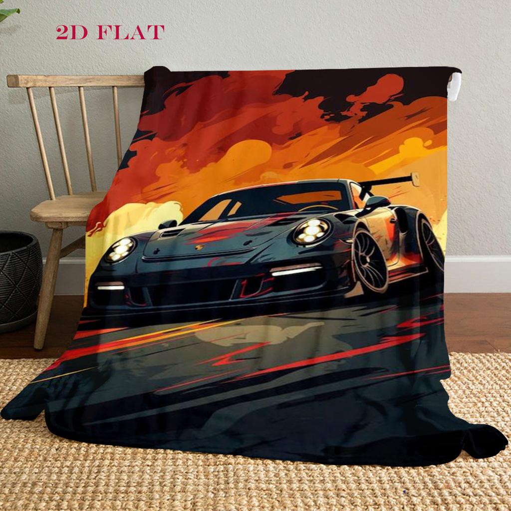 Sunset Speed: Porsche Racing blanket Soft and comfortable sofa blanket Christmas gifts Nap Blanket bedroom