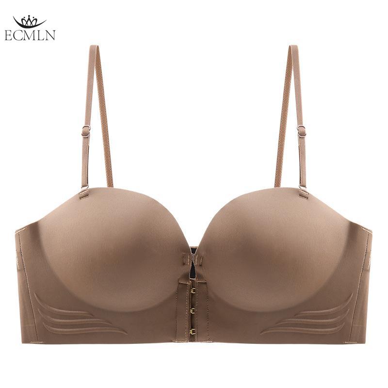 Застежка спереди, маленькая грудь, женский бюстгальтер, толстая губка, девушка, мягкое беспроводное нижнее белье, женское нижнее белье, бюстгальтер с эффектом пуш-ап