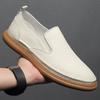 New Shoes for Men Genuine Leather Casual Shoes Flat Skateboard Shoes Comfortable Slip-on Loafers