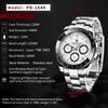 PAGANI DESIGN PD-1644 Men Quartz Watch Ceramic Bezel Japan VK63 Movt Sapphire Glass 100m Waterproof Chronograph Wristwatch