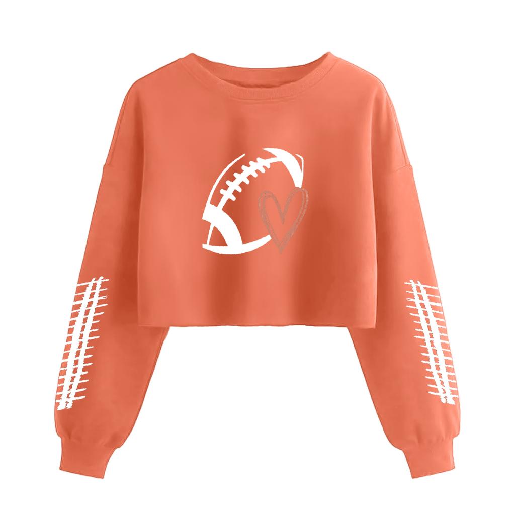 Женский модный пуловер с длинным рукавом и принтом в стиле ретро, открывающий живот