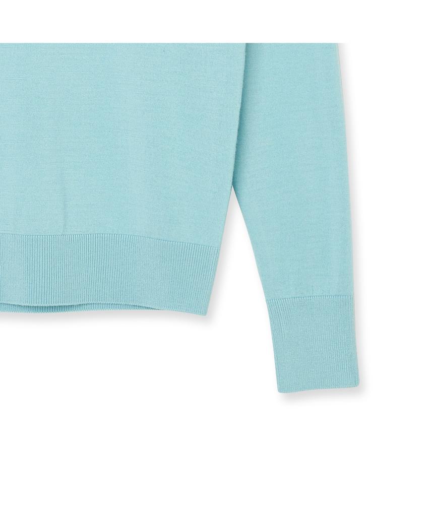 IOLO String Wool Silk Turtleneck_Light Blue