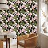 Flamingos flowers leaves and green wallpaper for living room and bedroom 50x1000