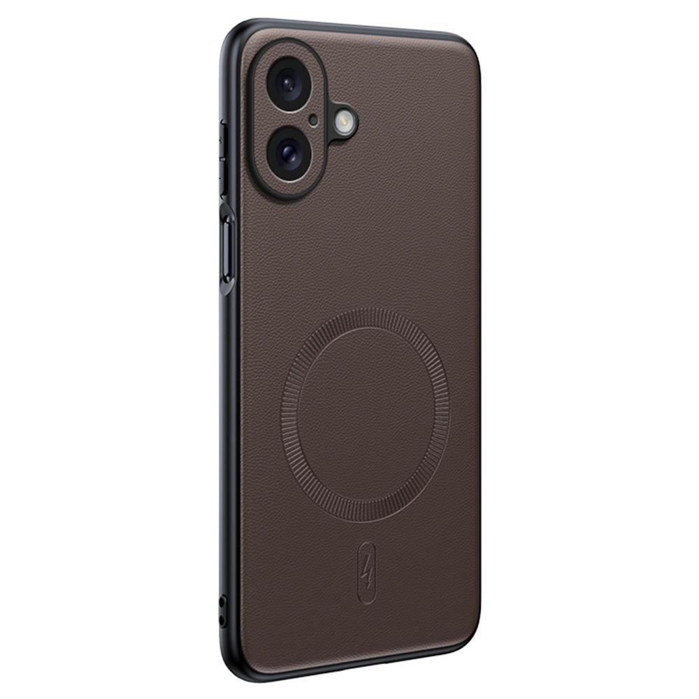 Для iPhone 16 Чехол Совместимый с MagSafe Кожаное покрытие ТПУ+ПК Чехол для телефона