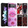 Жесткий ПК чехол для телефона Samsung Galaxy Z Flip 7 6 5 4 Черная крышка для Galaxy Z Flip 3 Складные Capas Модный Крутые Глаза Креативный