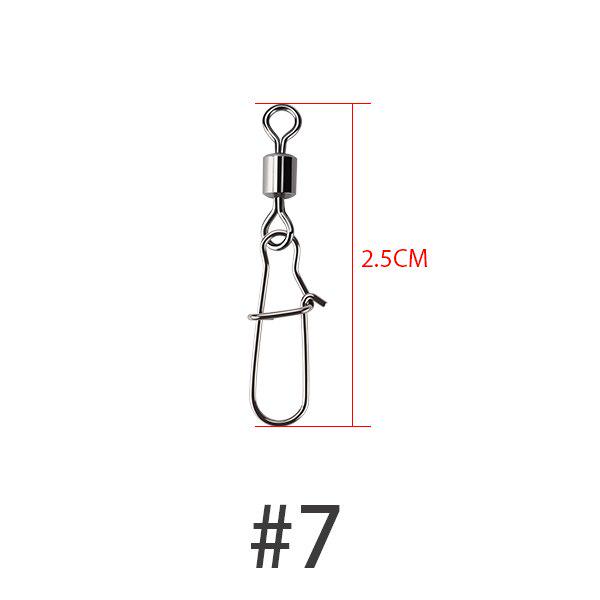 Stainless Steel Fishing Connector 100pcs/lot Rolling Swivel Nice Snap Fishing Tackle Carp Fishing