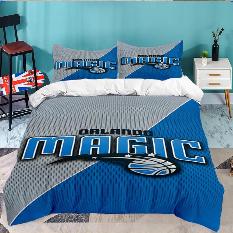 Orlando basketball Team 3pcs Bedding Set,Including 1pc Duvet Cover And 2pcs Pillowcases Perfect Gift for Christmas,Ideal for Bedroom, Dormitory