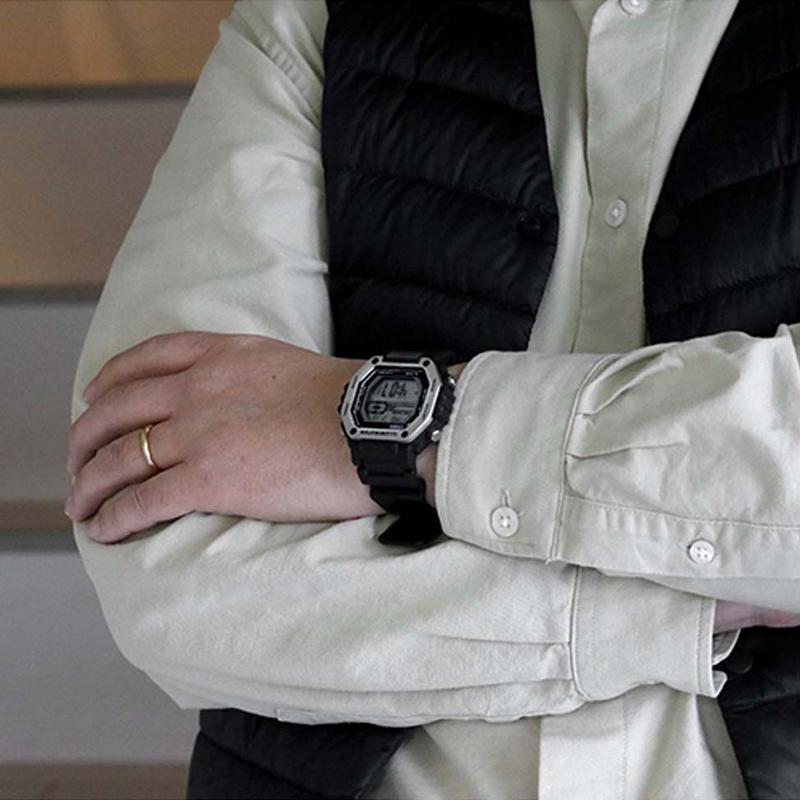 Casio СТАНДАРТНАЯ серия 100 метров водонепроницаемость кварцевый механизм японские и корейские часы мужские часы черный циферблат MWD-110H-8BV