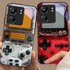 Игровая консоль для Xiaomi Redmi 13C Note13 12 Pro Plus 5G Note 9 13T Pro POCO X6 F5 F6 Черный Чехол-бампер из закаленного стекла