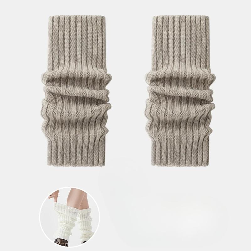 Female Autumn and Winter Warm Knit Calf Protector Pile Socks