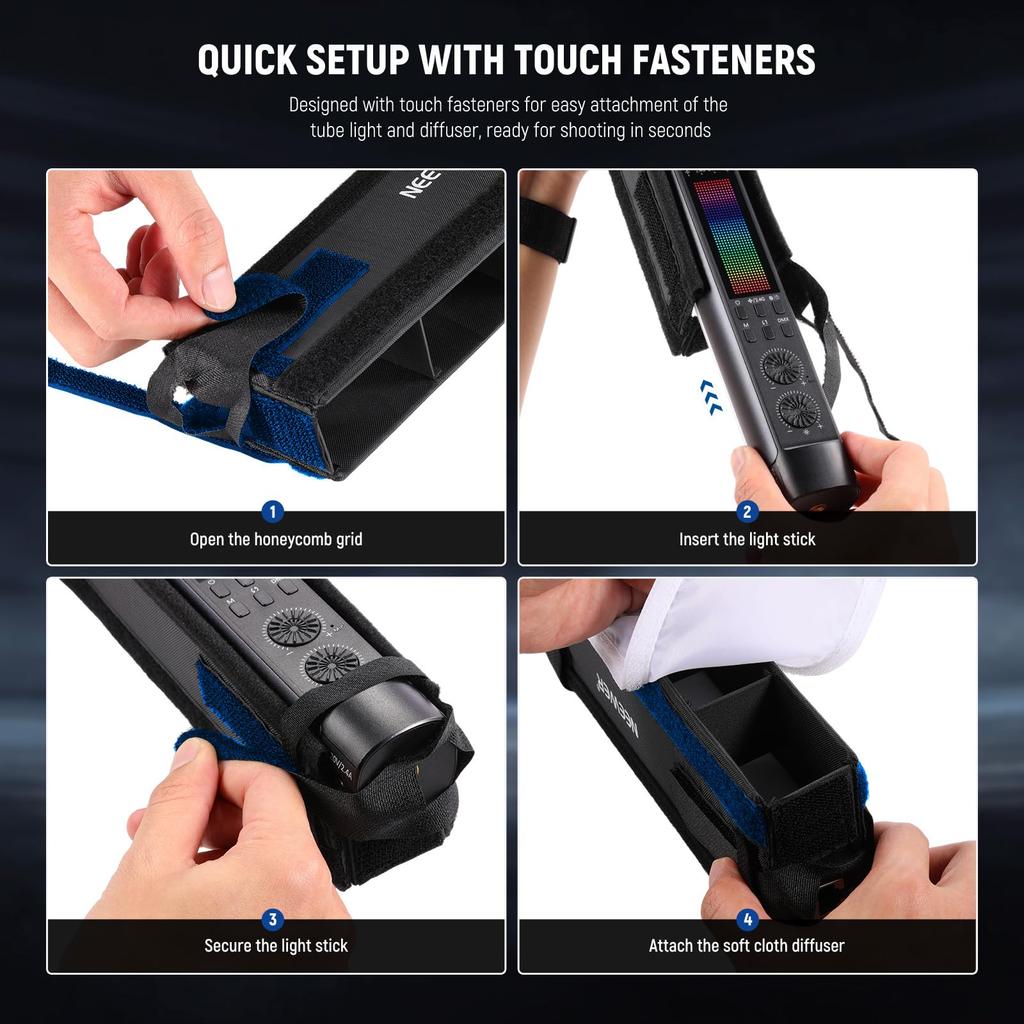 NEEWER Софтбокс-соты для палочного света TL90C для RGB светодиодного палочного света, соты, молния, диффузор для светодиодной ленты для конференций NS11S