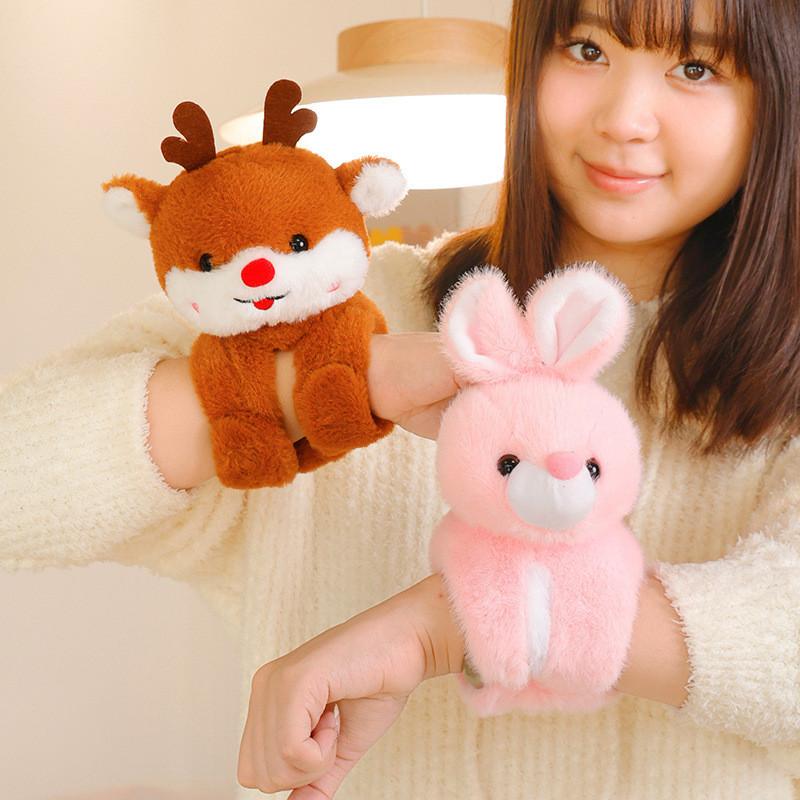 Koala Hippo Elephant Raccoon Zebra Animal Clap Ring Plush Toy Stuffed Doll Gift