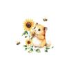 Cartoon Squirrel Sunflower Bedroom Porch Switch Stick Home Beautification Wall Sticker